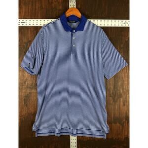 Polo Golf Ralph Lauren Moisture Wicking Polo Shirt Blue White Mens Large Activew